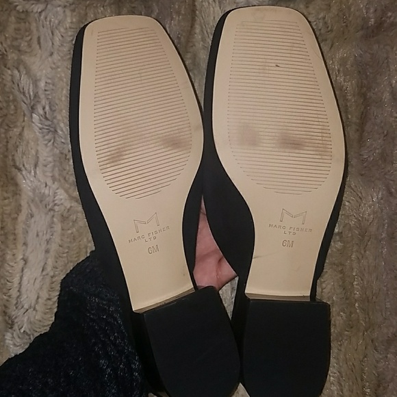 NWOT Marc Fisher LTD Black Mules - Picture 5 of 5